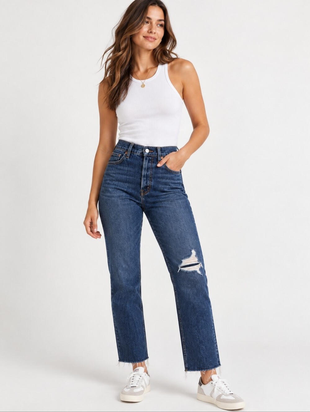 NWT Levi’s Wedgie Straight High Rise Distressed Jeans W29 L28 Size 8 Short